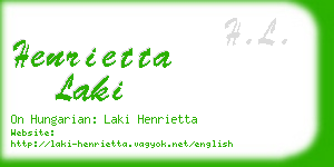 henrietta laki business card